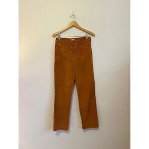 J. Crew Classic Straight Corduroy High Rise Pants in Ochre Orange | Size 27